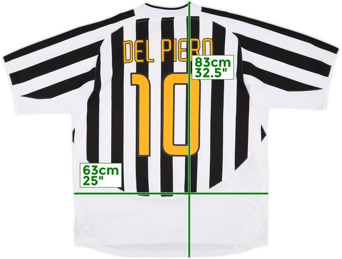 2003-04 Juventus Home Shirt Del Piero #10 - 9/10 - (XXL)