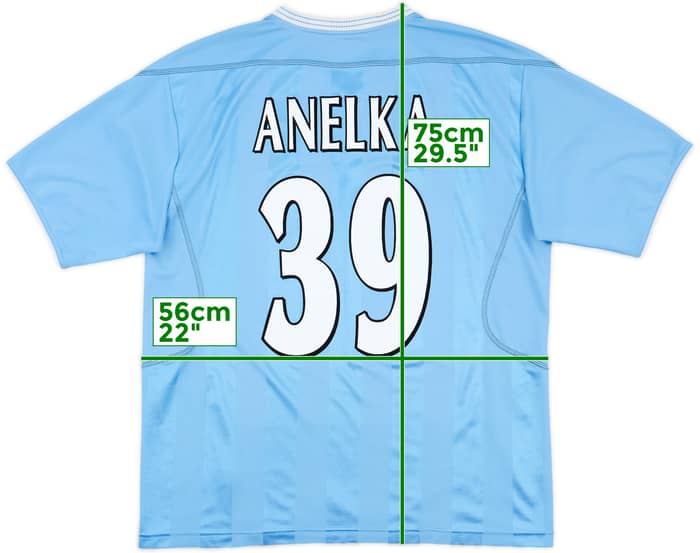 2003-04 Manchester City Home Shirt Anelka #39 - 7/10 - (XL)