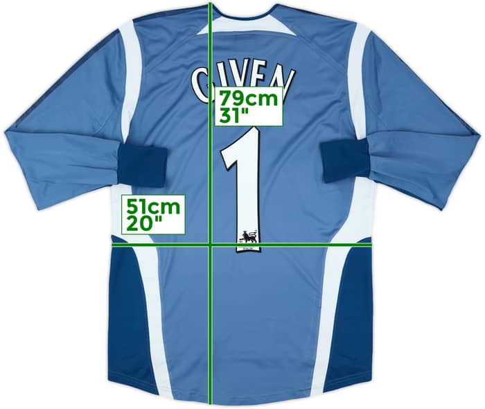 2005-06 Newcastle GK Shirt Given #1 - 8/10 - (M)
