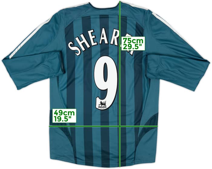 2005-06 Newcastle Away L/S Shirt Shearer #9 - 8/10 - (M)