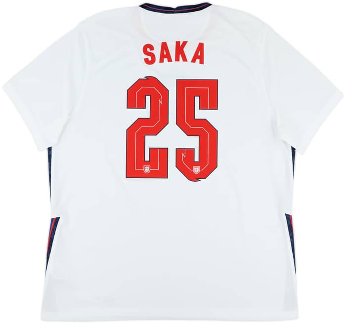2020-22 England Home Shirt Saka #25 - 9/10 - (XXL)