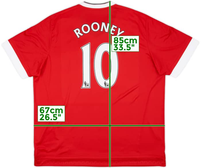 2015-16 Manchester United Home Shirt Rooney #10 (XXL)