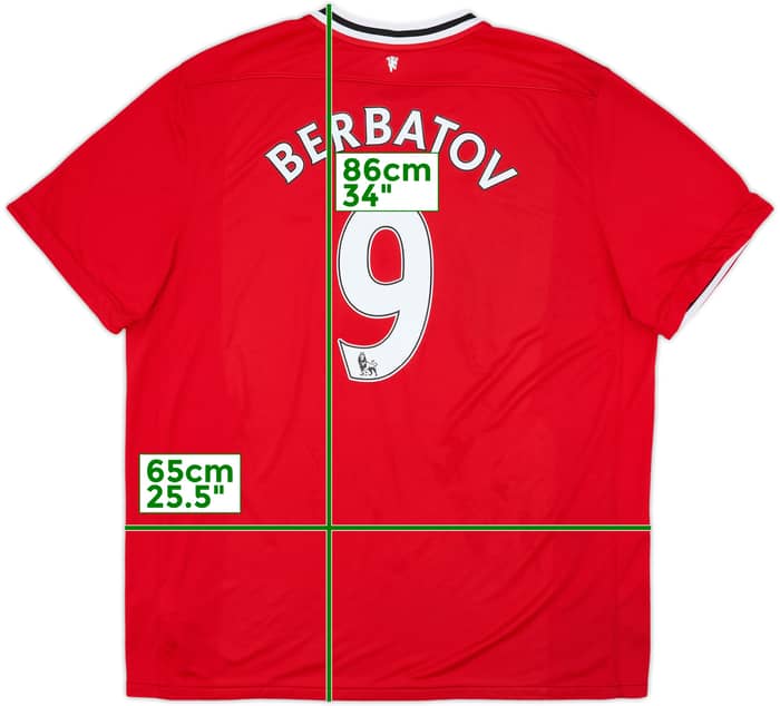 2011-12 Manchester United Home Shirt Berbatov #9 - 9/10 - (3XL)