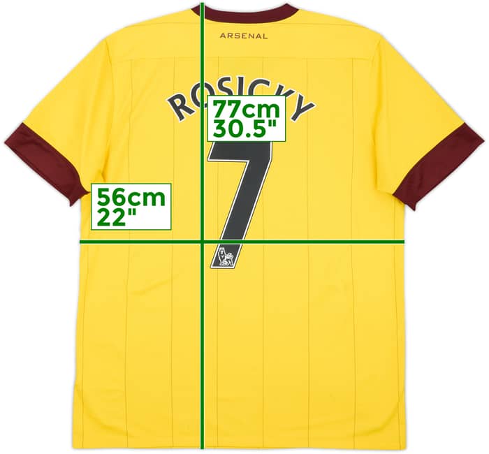 2010-13 Arsenal Away Shirt Rosicky #7 - 7/10 - (L)