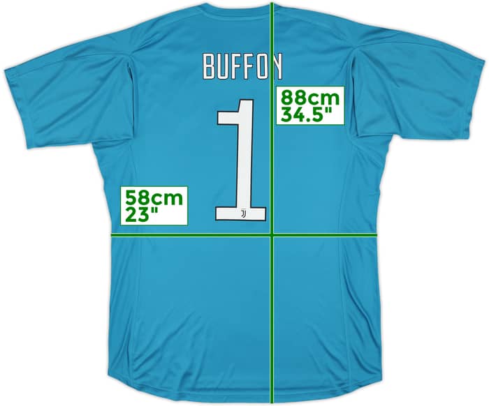 2017-18 Juventus GK S/S Shirt Buffon #1 - 9/10 - (XL)