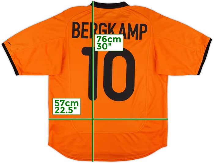 2000-02 Netherlands Home Shirt Bergkamp #10 - 9/10 - (M)