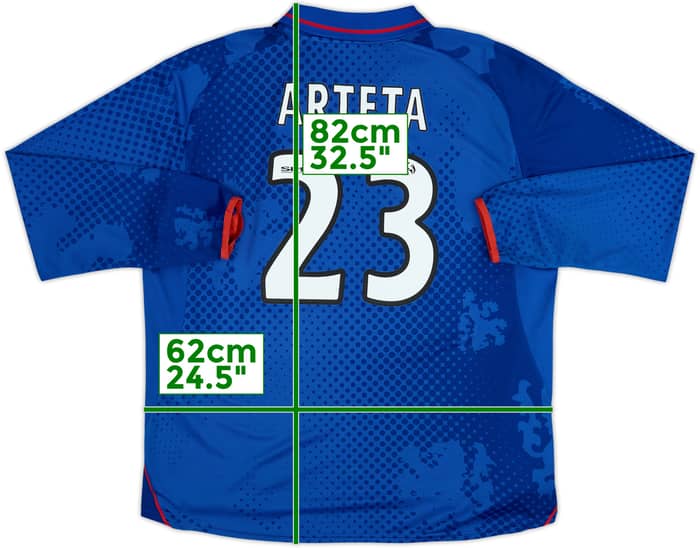 2002-03 Rangers Home L/S Shirt Arteta #23 - 5/10 - (XL)