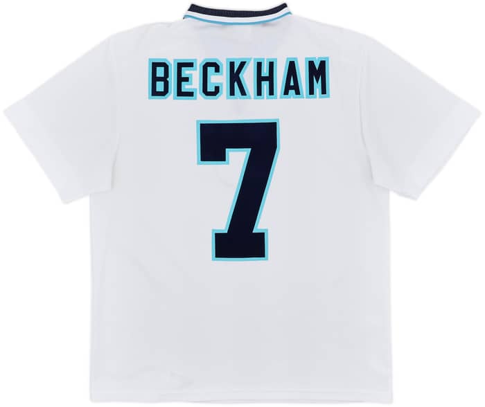 1995-97 England Home Shirt Beckham #7 - 10/10 - (L)