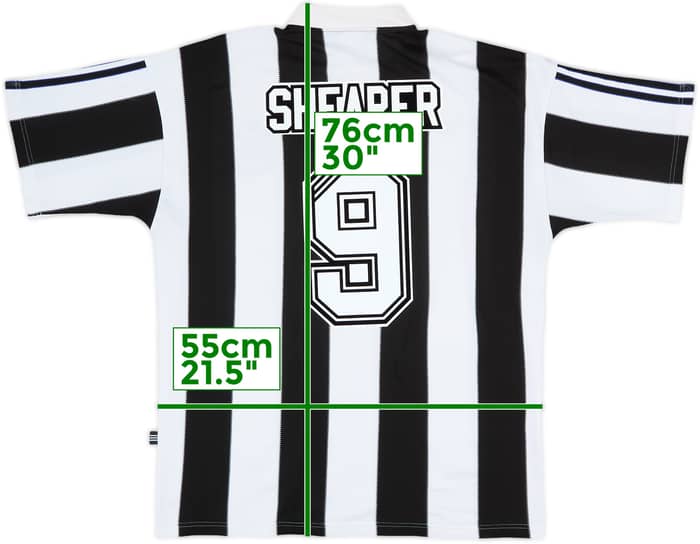 1995-97 Newcastle Home Shirt Shearer #9 - 8/10 - (L)