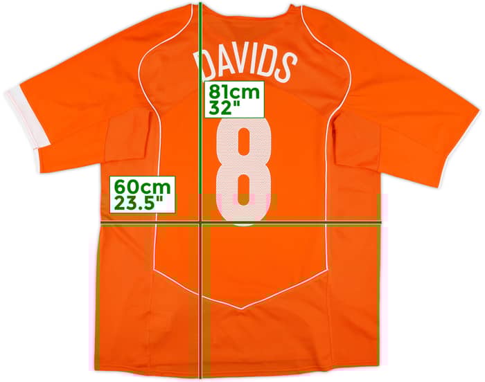 2004-06 Netherlands Home Shirt Davids #8 - 10/10 - (XL)