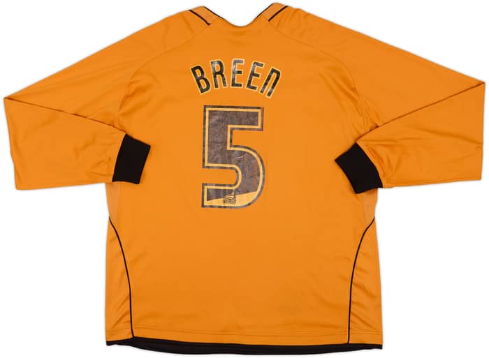 2006-08 Wolves Home L/S Shirt Breen #5 - 6/10 - (XXL)