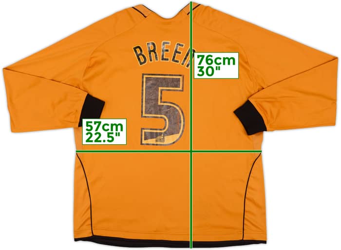 2006-08 Wolves Home L/S Shirt Breen #5 - 6/10 - (XXL)
