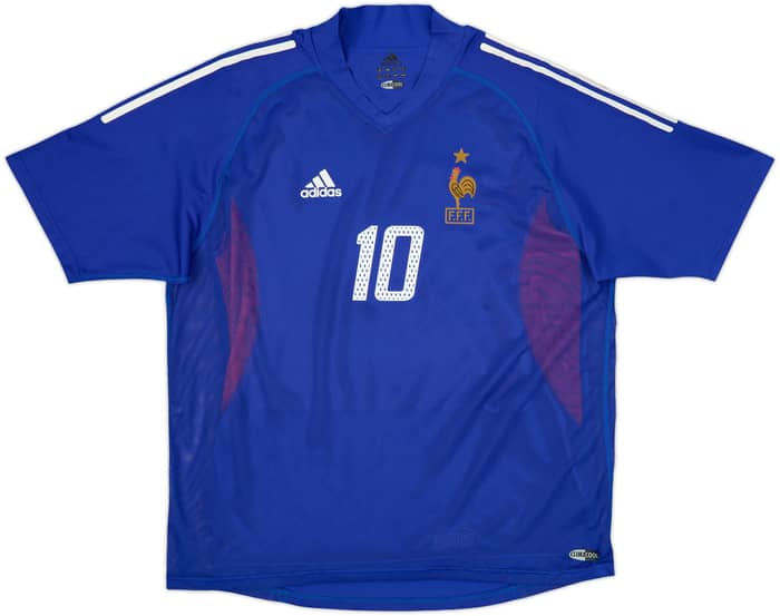 2002-04 France Player Issue Home Shirt Zidane #10 - 8/10 - (L)
