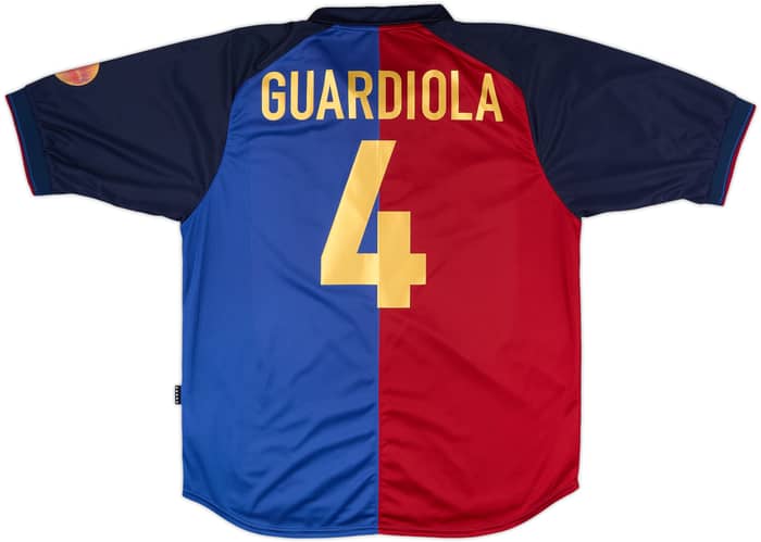 1999-00 Barcelona Centenary Home Shirt Guardiola #4 - 8/10 - (XL)
