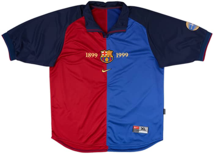 1999-00 Barcelona Centenary Home Shirt Guardiola #4 - 8/10 - (XL)