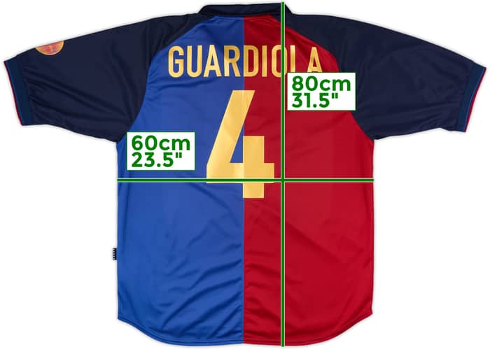 1999-00 Barcelona Centenary Home Shirt Guardiola #4 - 8/10 - (XL)