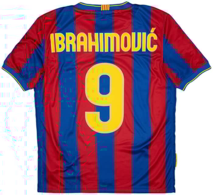 2009-10 Barcelona Home Shirt Ibrahimovic #9 - 9/10 - (S)