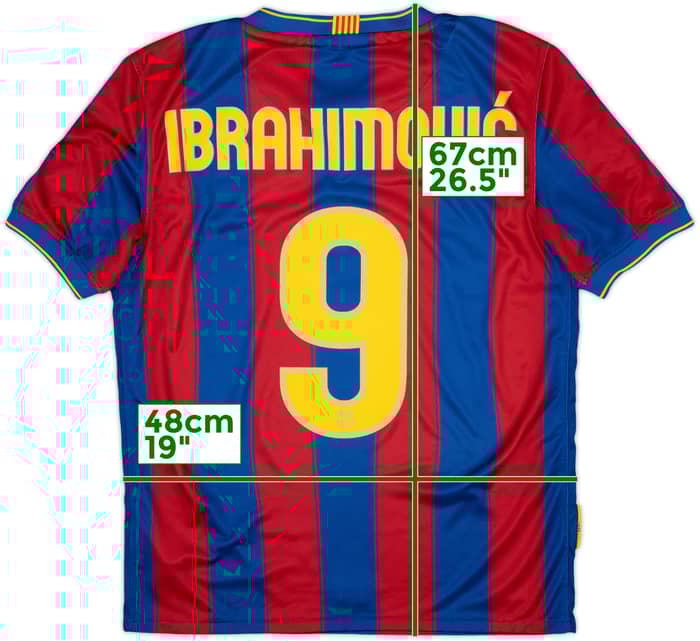 2009-10 Barcelona Home Shirt Ibrahimovic #9 - 9/10 - (S)