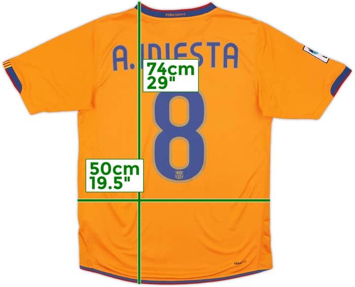 2007-08 Barcelona Third Shirt A.Iniesta #8 - 8/10 - (S)