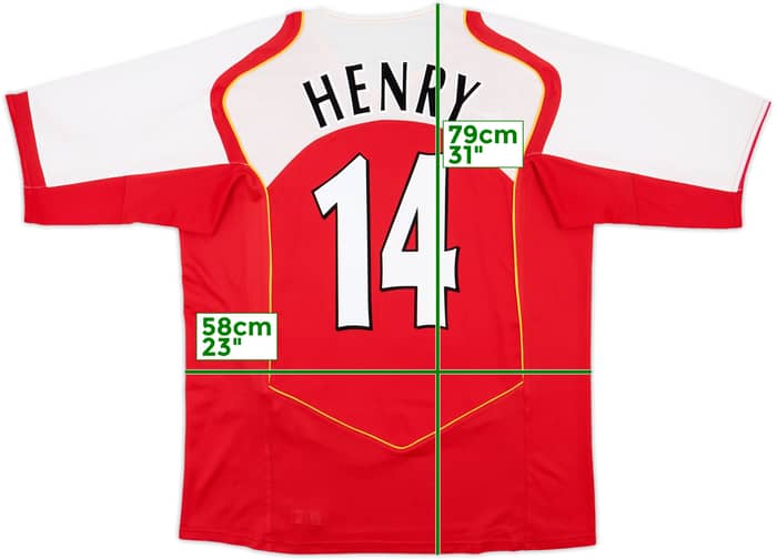 2004-05 Arsenal Home Shirt Henry #14 - 9/10 - (XL)