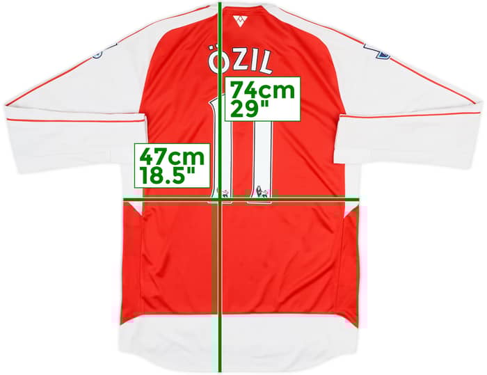 2015-16 Arsenal Home L/S Shirt Ozil #11 - 5/10 - (S)