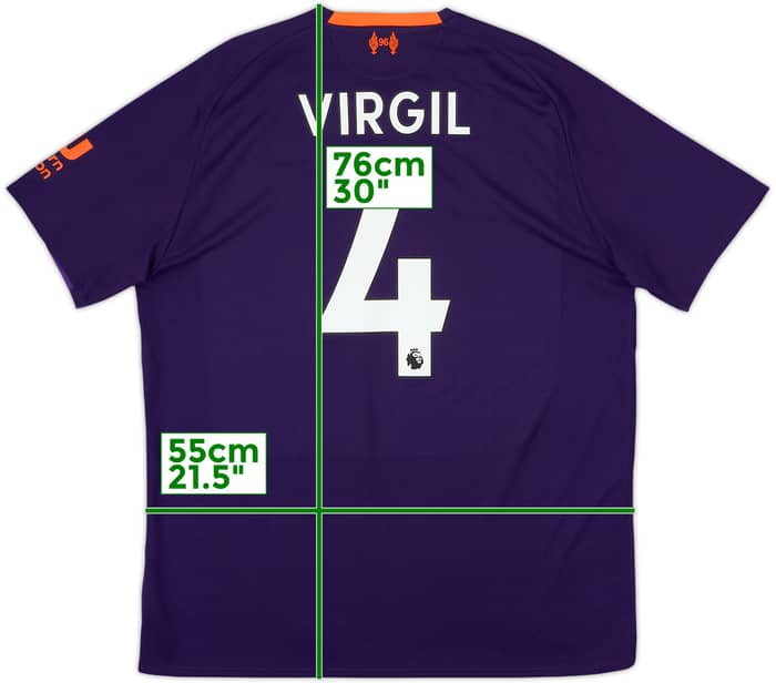 2018-19 Liverpool Away Shirt Virgil #4 - 10/10 - (L)