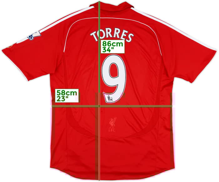 2006-08 Liverpool Home Shirt Torres #9 - 6/10 - (XL)