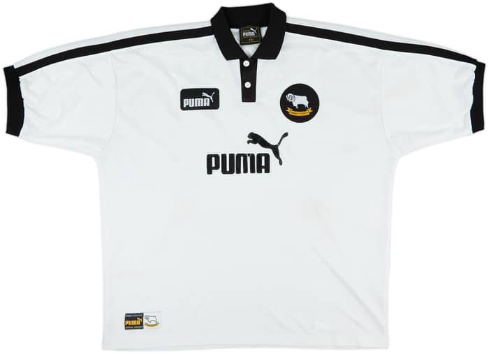 1997-98 Derby County Home Shirt Wanchope #9 - 8/10 - (XXL)