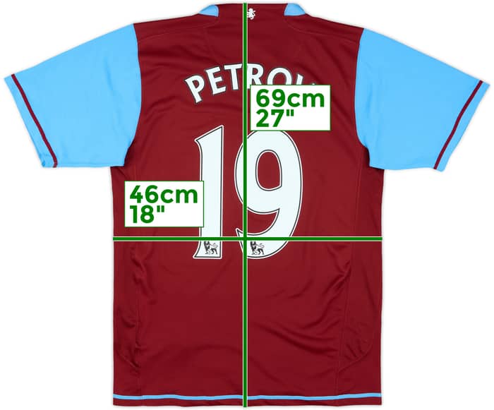 2007-08 Aston Villa Home Shirt Petrov #19 - 8/10 - (S)