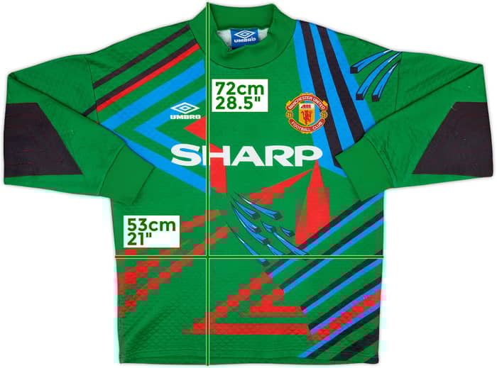 1992-93 Manchester United GK Shirt #1 - 9/10 - (S)