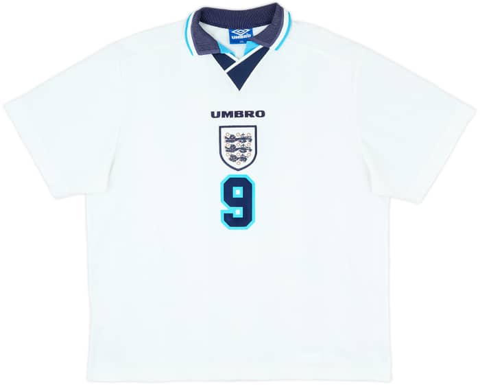 1995-97 England Home Shirt Shearer #9 - 9/10 - (XXL)