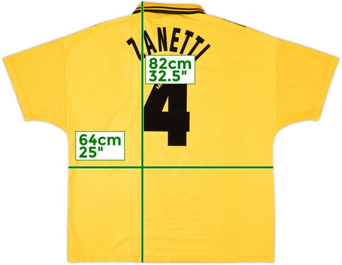 1996-97 Inter Milan Third Shirt Zanetti #4 - 6/10 - (XXL)