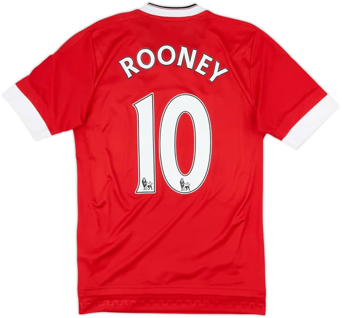 2015-16 Manchester United Home Shirt Rooney #10 - 7/10 - (XS)