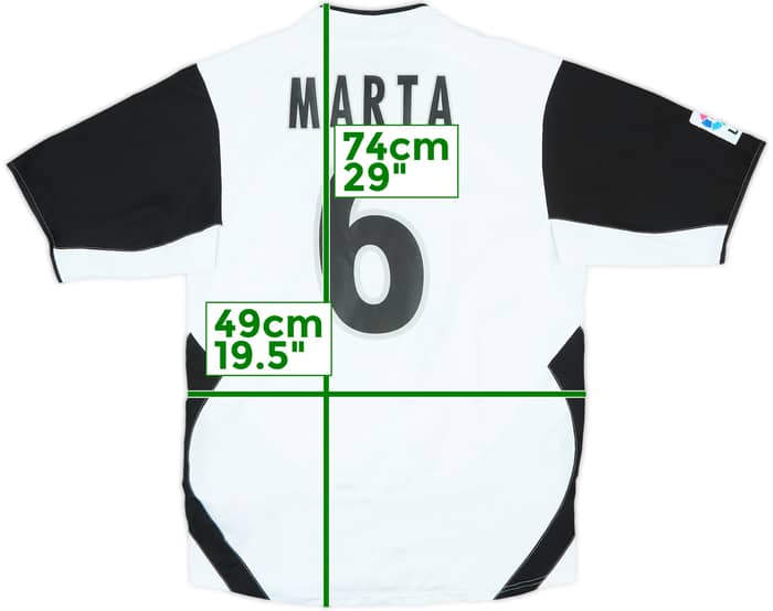 2003-04 Valencia Home Shirt Marta #6 - 8/10 - (S)