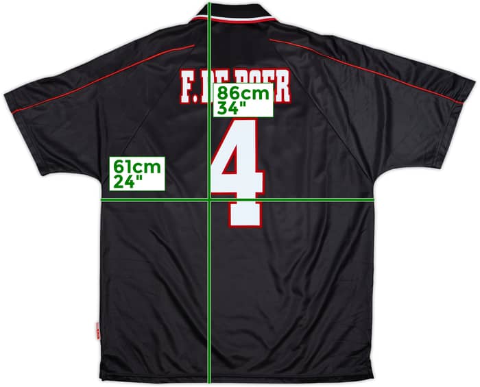 1998-99 Ajax Away Shirt F.De Boer #4 - 9/10 - (XL)