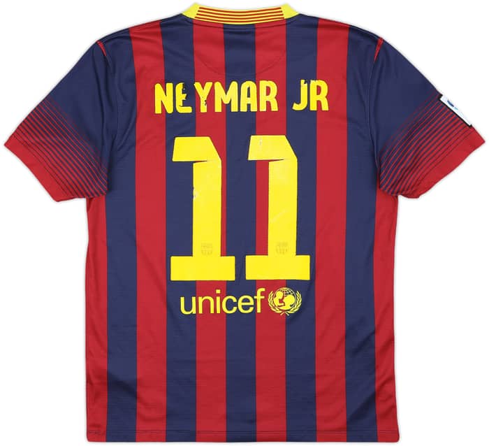 2013-14 Barcelona Home Shirt Neymar Jr #11 - 4/10 - (M)