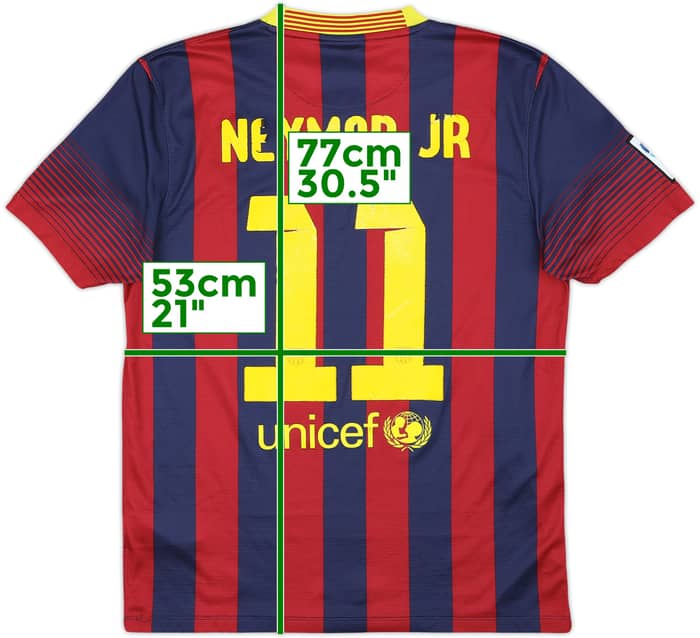 2013-14 Barcelona Home Shirt Neymar Jr #11 - 4/10 - (M)