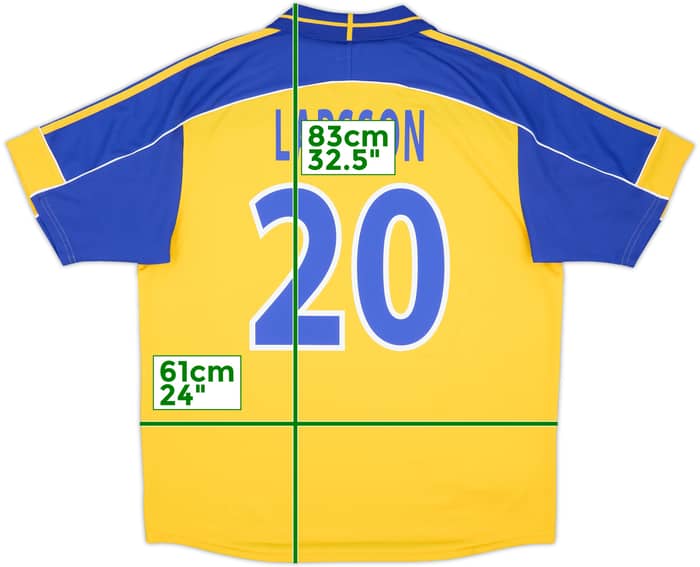 2000-02 Sweden Home Shirt Larsson #20 - 9/10 - (XL)