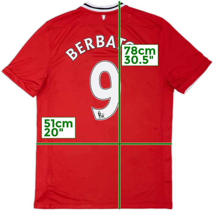 2011-12 Manchester United Home Shirt Berbatov #9 - 6/10 - (L)