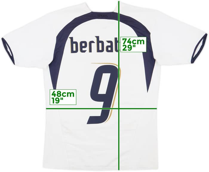 2006-07 Tottenham Home Shirt Berbatov #9 - 8/10 - (M)