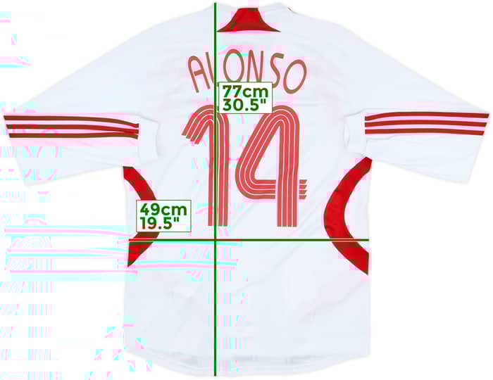 2007-08 Liverpool Player Issue Away L/S Shirt Alonso #14 - 6/10 - (M)