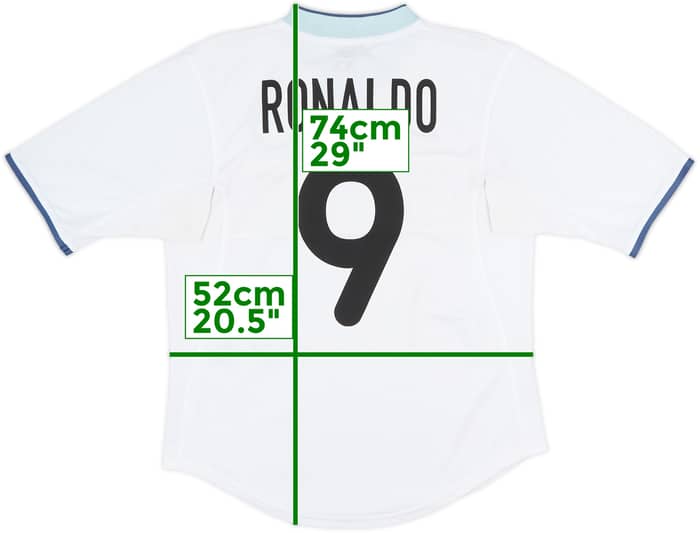 2000-01 Inter Milan Away Shirt Ronaldo #9 - 9/10 - (M)