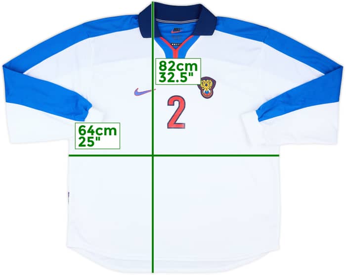 1998-00 Russia Player Issue Home L/S Shirt #2