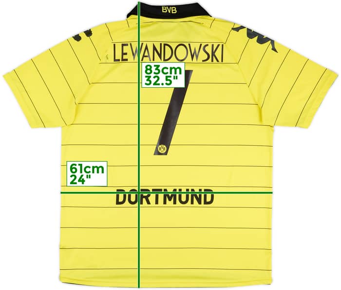 2010-11 Borussia Dortmund Home Shirt Lewandowski #7 - 7/10 - (XXL)