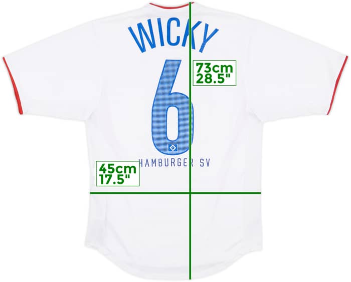 2003-04 Hamburg Home Shirt Wicky #6 - 7/10 - (S)