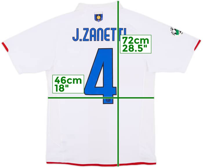 2007-08 Inter Milan Centenary Away Shirt Zanetti #4 - 8/10 - (S)