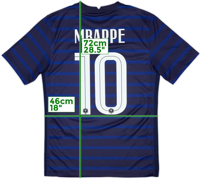 2020-21 France Home Shirt Mbappe #10 - 9/10 - (S)