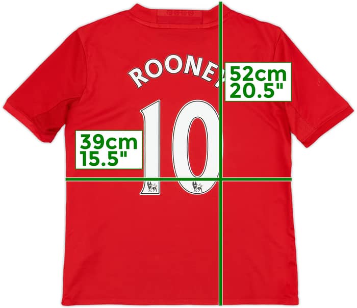 2016-17 Manchester United Home Shirt Rooney #10 - 8/10 - (S.Boys)