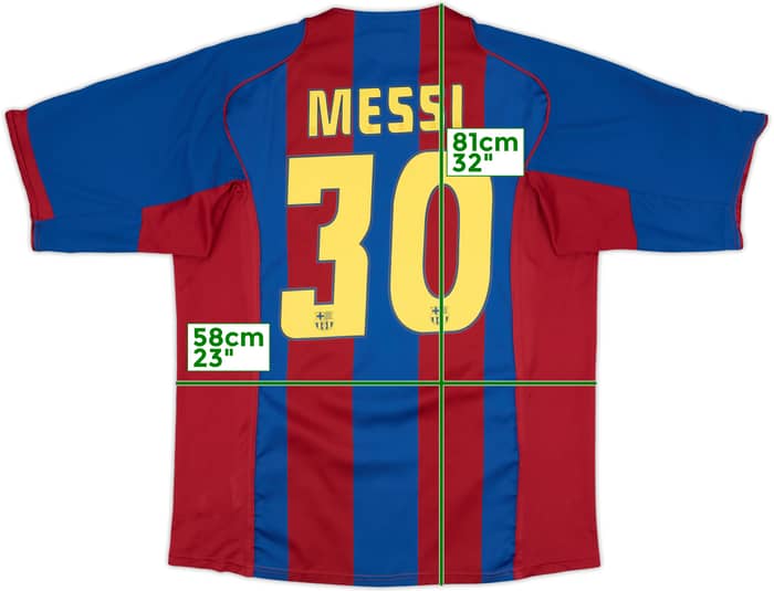 2004-05 Barcelona Home Shirt Messi #30 - 8/10 - (XL)