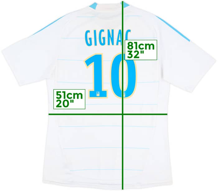 2010-11 Olympique Marseille Home Shirt Gignac #10 - 6/10 - (L)